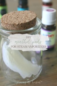 DIY Menthol Pads For Steam Vaporizers | Growing Up Herbal | Support your child's respiratory system during colds with these DIY menthol vapor pads!
