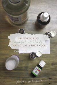 5 Bug Repelling Essential Oil Blends That Actually Smell Good (Kid-Friendly Blends Included) | Growing Up Herbal | Making homemade bug sprays this summer? Here are 5 bug repelling essential oil blends to repel the bugs and keep you smelling good at the same time!