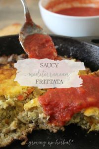 Saucy Mediterranean Frittata: A Savory Dish For Any Meal Of The Day | Growing Up Herbal | Enjoy this deliciously healthy egg-based recipe any time of the day. It's quick and easy to make. Perfect for busy mamas!