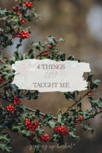 4 Things 2017 Taught Me | Growing Up Herbal | Being mindful and learning from our successes and failures is an important part of living. Here, I’m sharing four life lessons I learned in 2017.