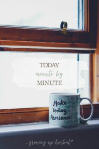 Today: Minute by Minute | Growing Up Herbal | Come take a peek into my Saturday in this minute-by-minute post. Hope you enjoy it!