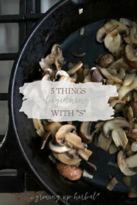 5 Things Beginning With “S” | Growing Up Herbal | Here are five random things that begin with the letter “S” and some of my thoughts about each one.