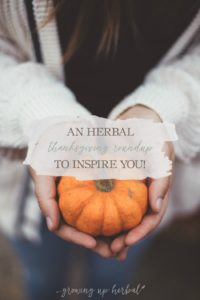 An Herbal Thanksgiving Roundup To Inspire You | Growing Up Herbal | Herbs are easy to incorporate into your autumn festivities from food to drinks to table decor and gifts. Here are some ideas to inspire you this season!