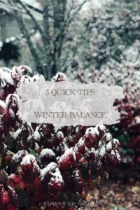 5 Quick Tips For Winter Balance | Growing Up Herbal | Winter is a time to slow down, but that's something we often struggle to do. If you long for rest, here are 5 tips to help you find some winter balance.